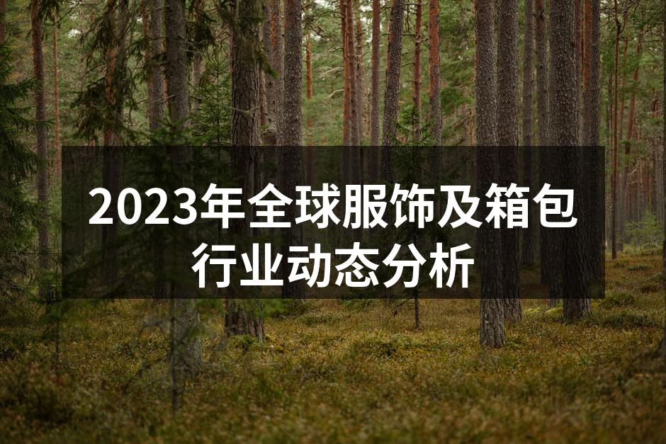 2023年服饰行业市场趋势图